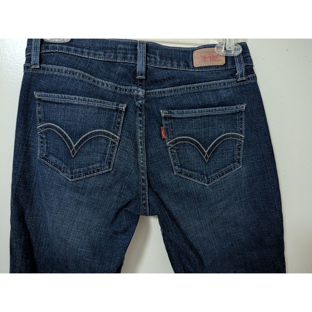 Levi's Too Superlow 3S Womens Skinny Jeans Dark Wash Blue Low Rise Button Fly